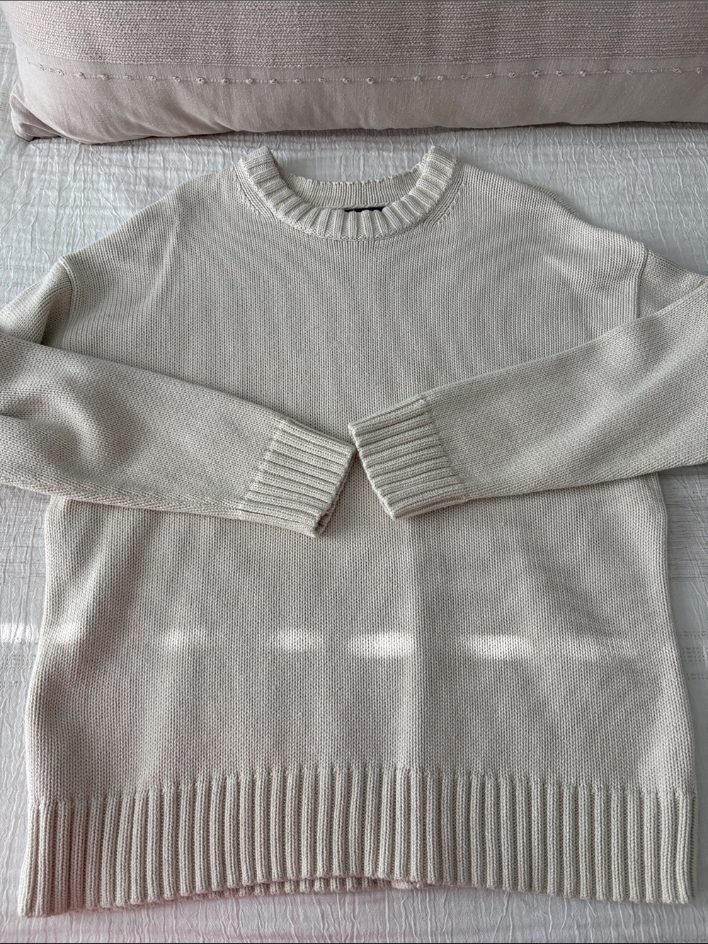 GAP Women's Crewneck Sweater in Light Cream